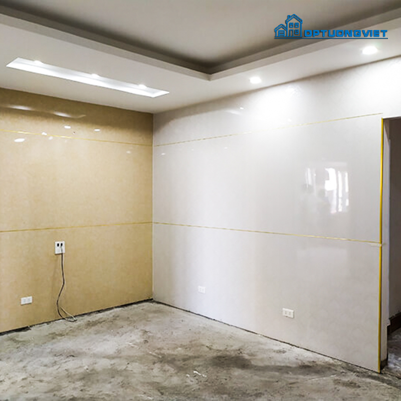 ốp tường pvc vân đá phòng khách