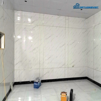 Ốp tường PVC Vân đá xu hướng mới trong nội thất